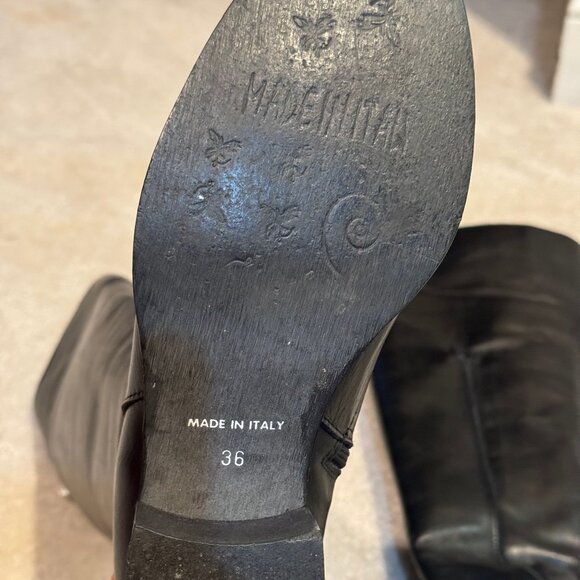 Patapata Italian knee high leather boots - Picture 3 of 16